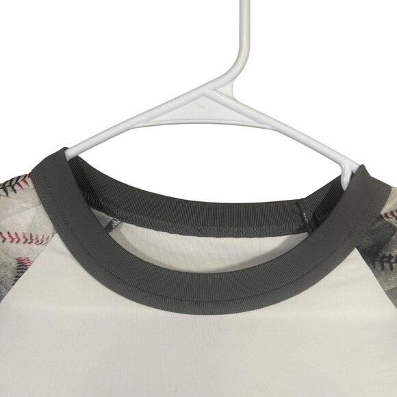 Adidas Men's Shirt Size Small 3/4 Sleeve Tee Baseball Print Sleeve EUC - Picture 2 of 9